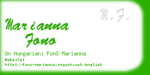 marianna fono business card